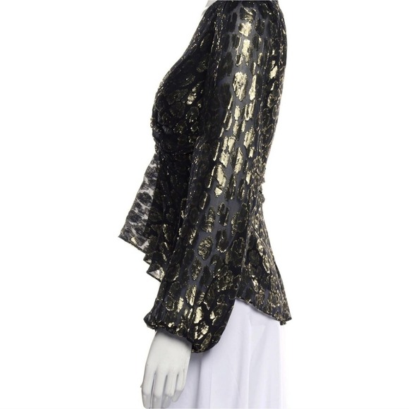 A.L.C. pepulm silk blouse size 2. - Picture 4 of 10